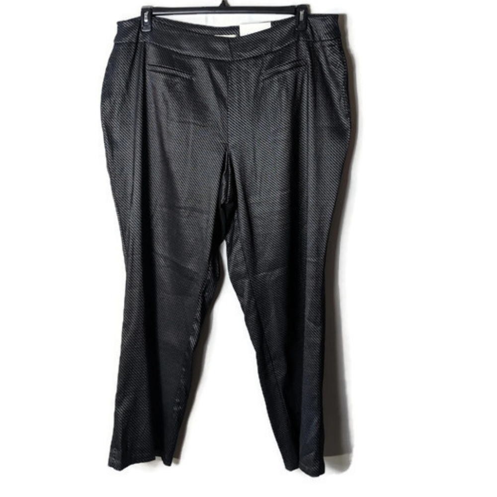 Cato Stretchy Black Printed Pull on Trousers
